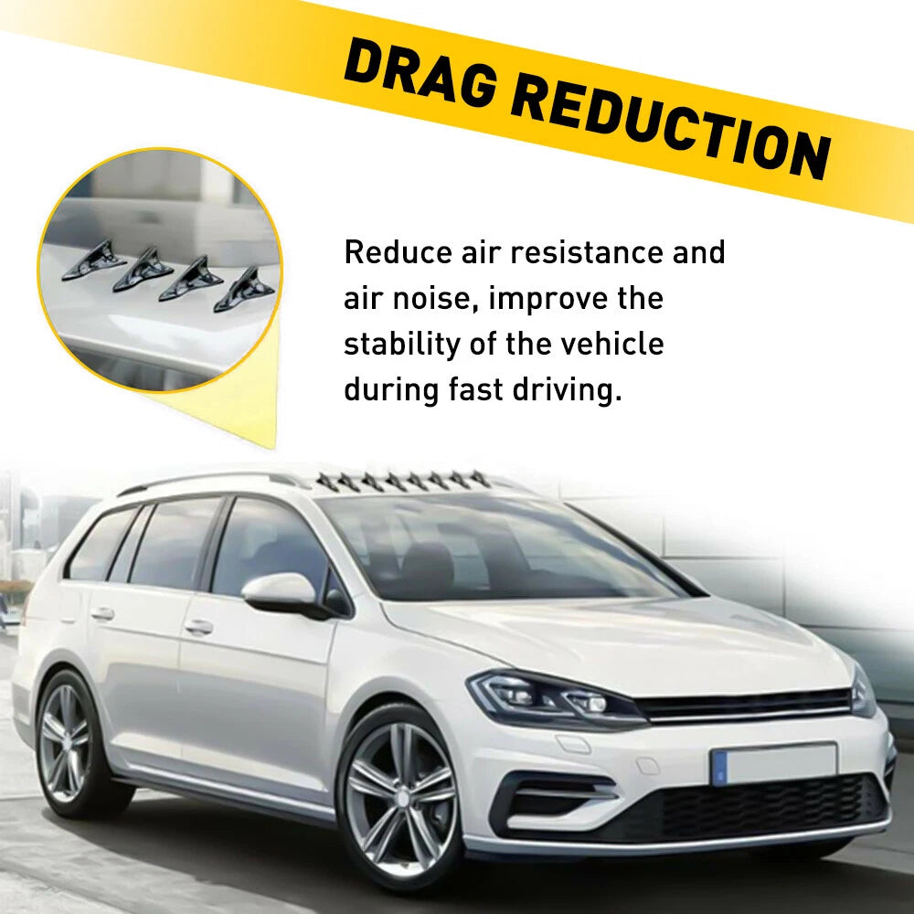 10x Carbon Fiber Shark Fin Spoiler for Universal Vehicles
