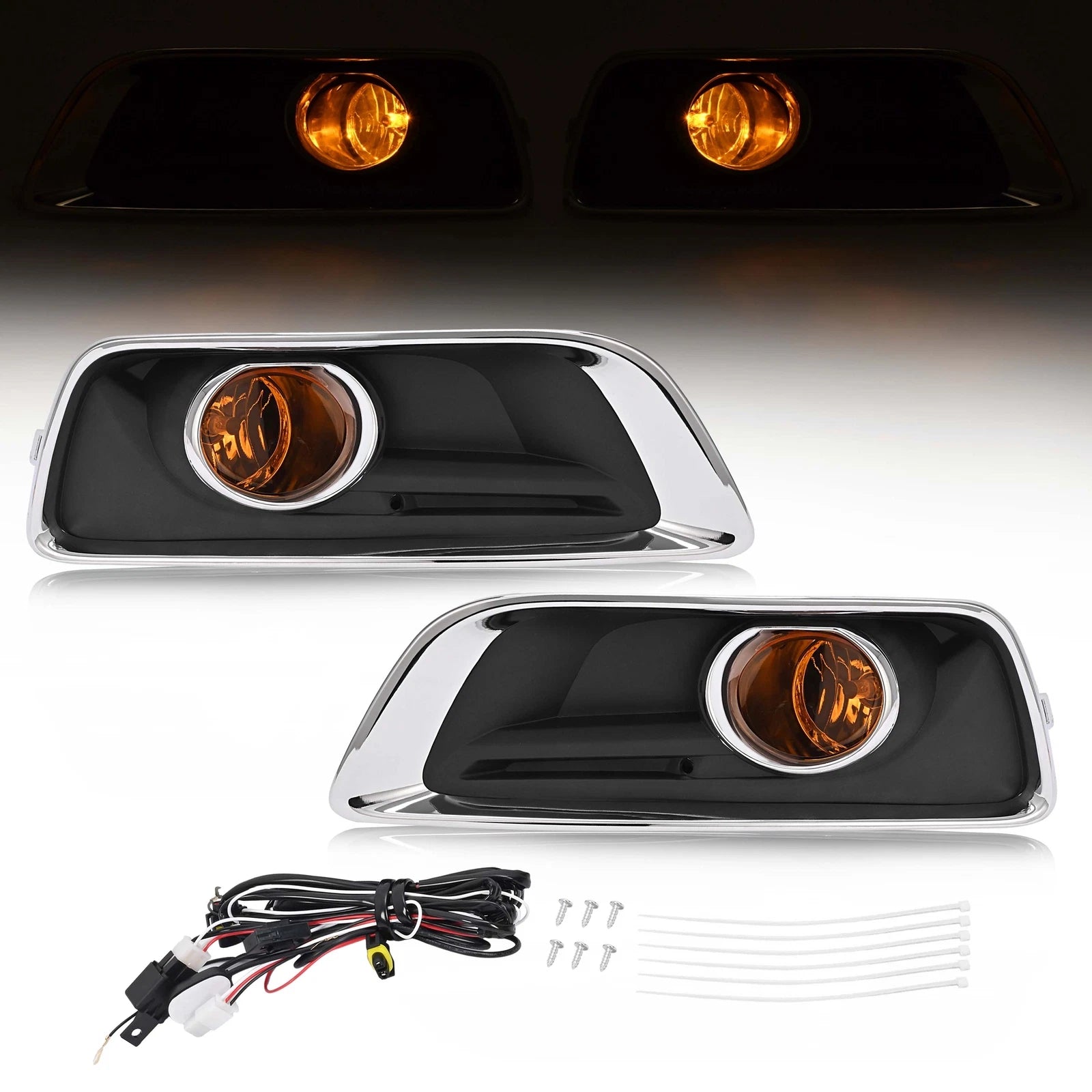 Fog Lights for Chevy Malibu (2013–2015) w/Switch + Bulbs Pair