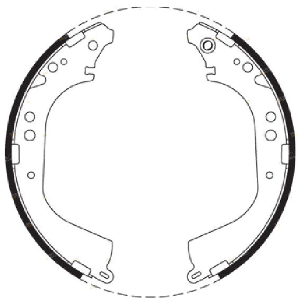 Rear Brake Shoes Set for Patrol GU Y61 4WD Ute (Drum Brakes)