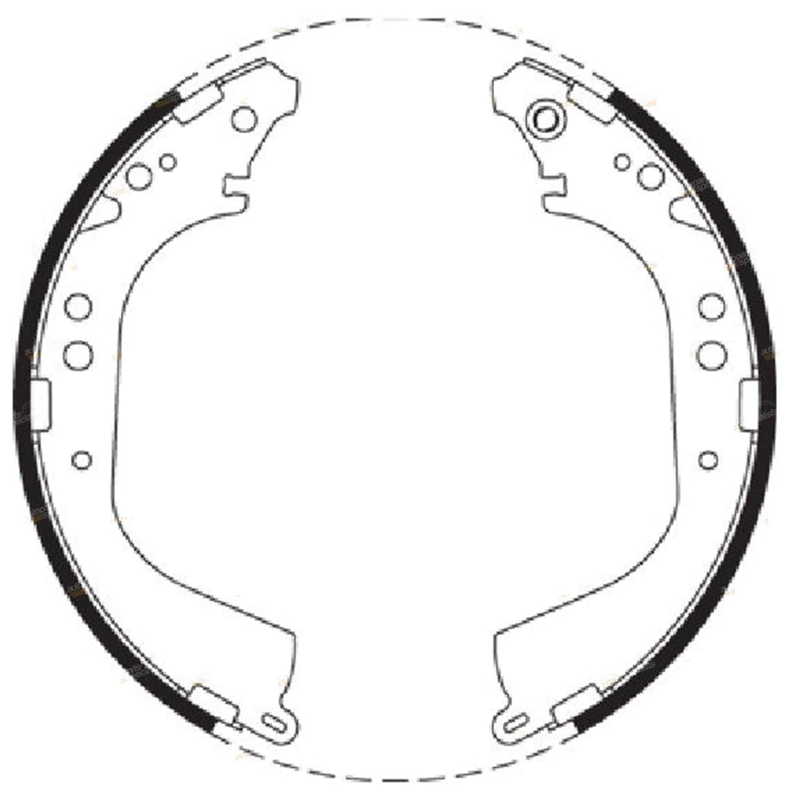 Rear Brake Shoes Set for Patrol GU Y61 4WD Ute (Drum Brakes)