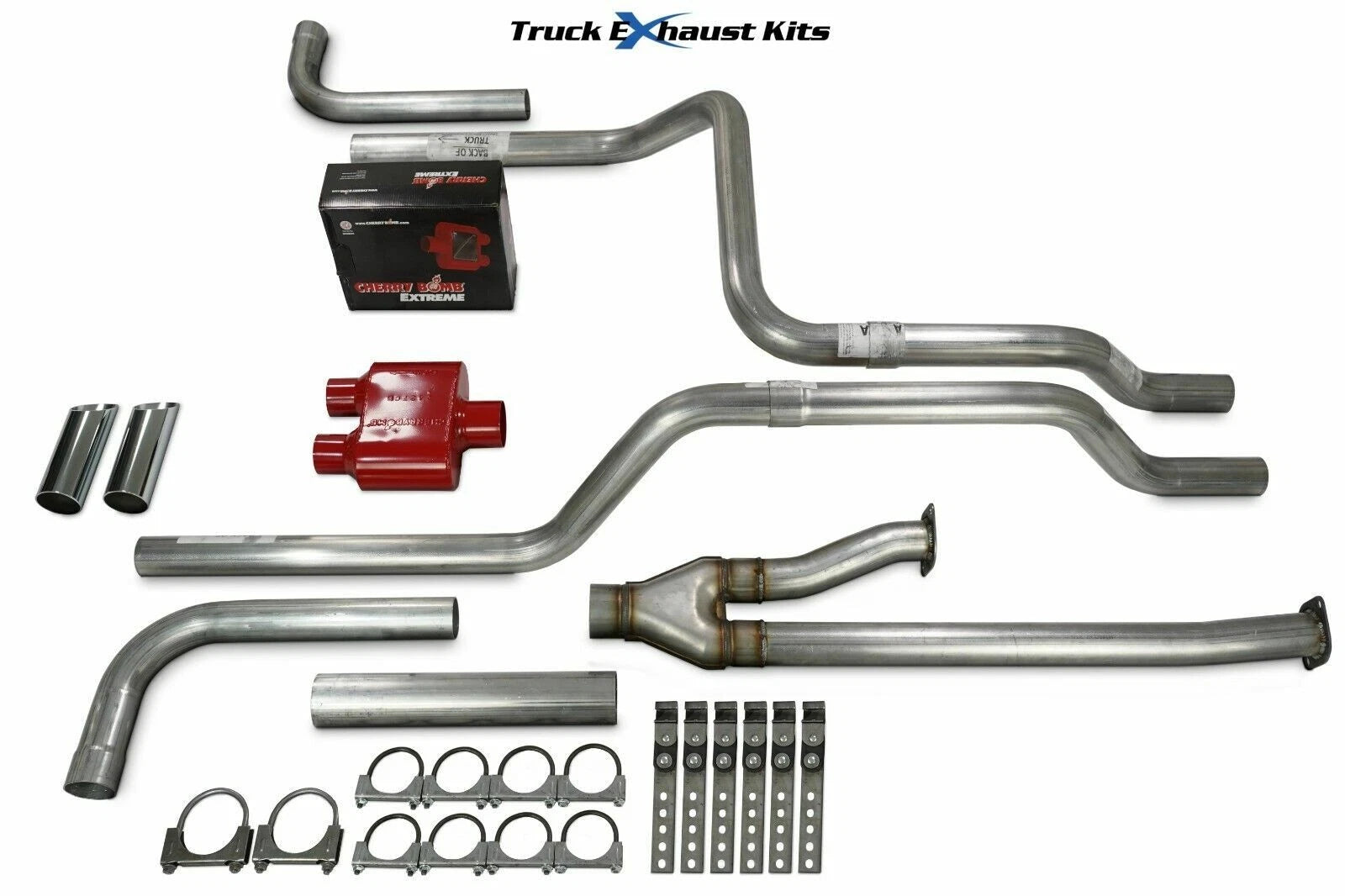 2.5" Dual Exhaust Kit for Toyota Tundra (2014–2021) Chrome Tip