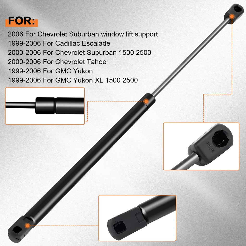 Set of 2 Rear Window Gas Lift Supports for GMC Yukon & Chevrolet Suburban