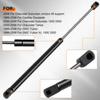 Set of 2 Rear Window Gas Lift Supports for GMC Yukon & Chevrolet Suburban