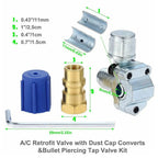 Cap Valve Kit 1.6MPa~3.2MPa 1/4" SAE Female Thread Retrofit A/C for BPV31