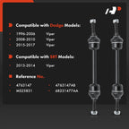 2X Front Stabilizer Sway Bar Link for Dodge Viper SRT (2013-2017)