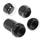 Set of 12 M12x1.5 Wheel Hub Lug Nuts for Honda Chevy Nissan Black