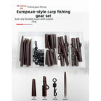 40PCS Carp Fishing Equipment Set with Rubber Hose and Q Swivels