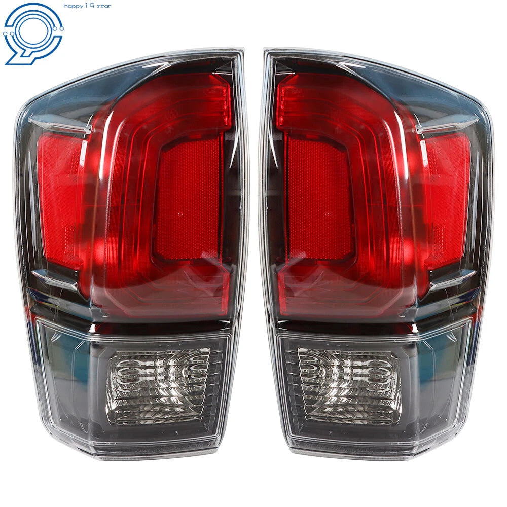 Set of 2 Tail Light Assemblies for Toyota Tacoma (2016–2020) Black Smoke