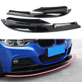 Front Bumper Cover Lip Skirt Wing for BMW F30 3 Series M Style (2012–2018) Black