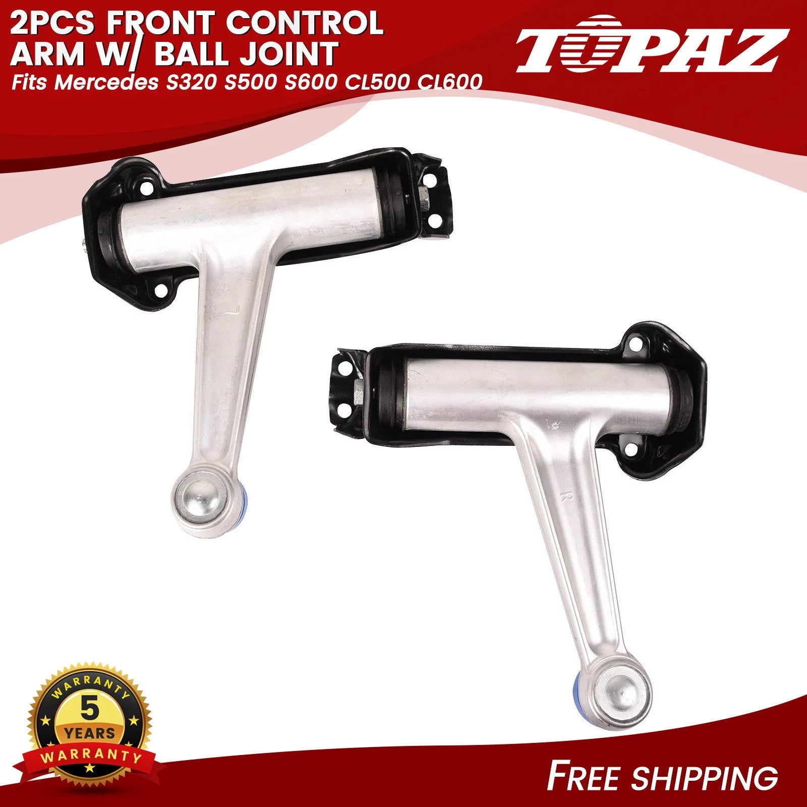 2X Front Control Arm with Ball Joint for Mercedes S320 S500 S600 CL500 CL600