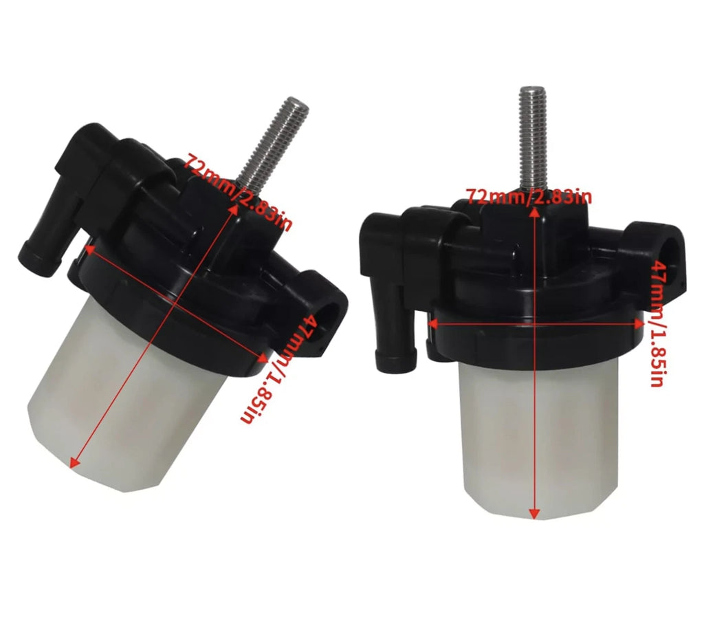2Pcs Fuel Filter Assembly for Mercury Outboard 30HP 40HP 50HP 60HP (35-879884T)