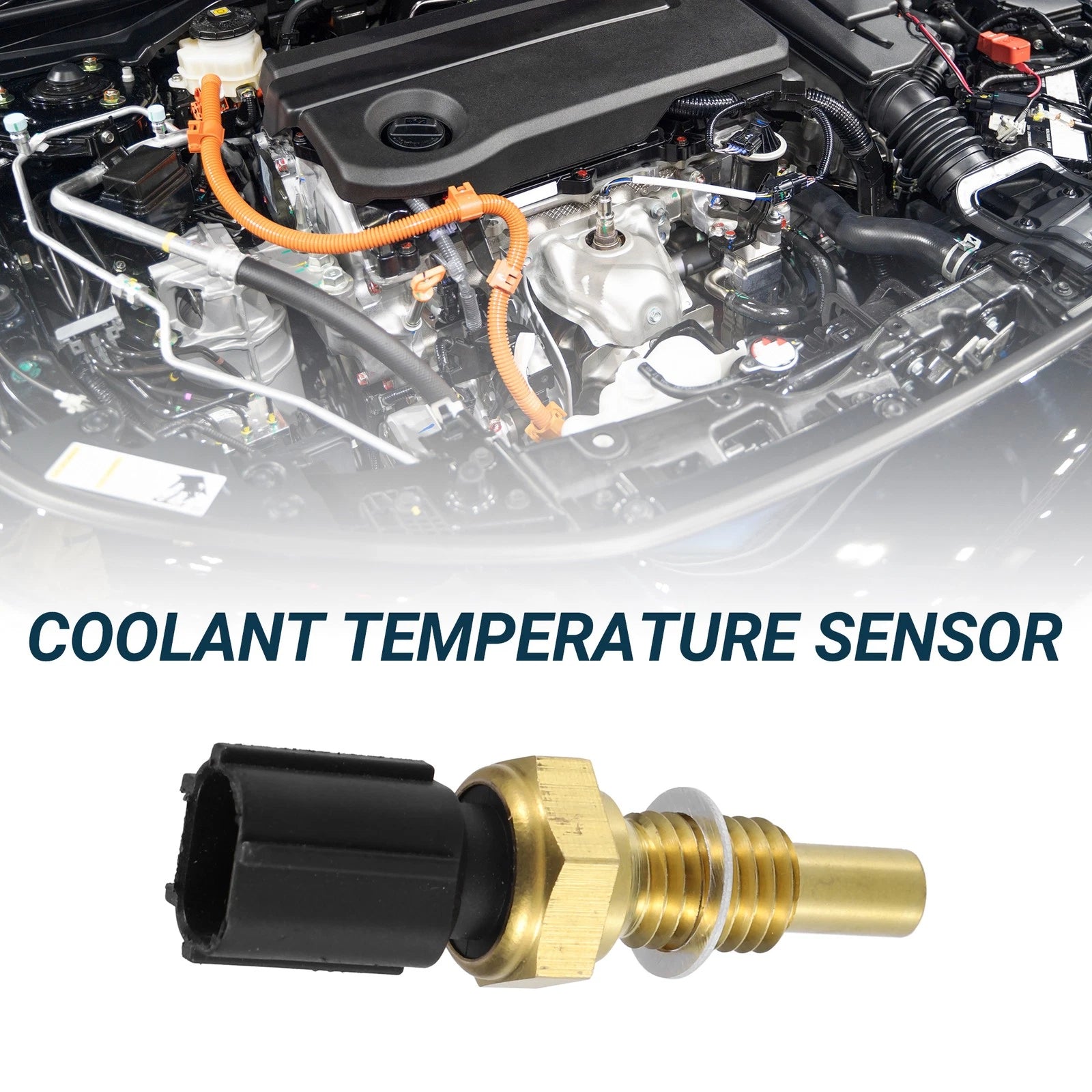 Coolant Temperature Sensor for Ford F-350  1Pcs Gold Tone