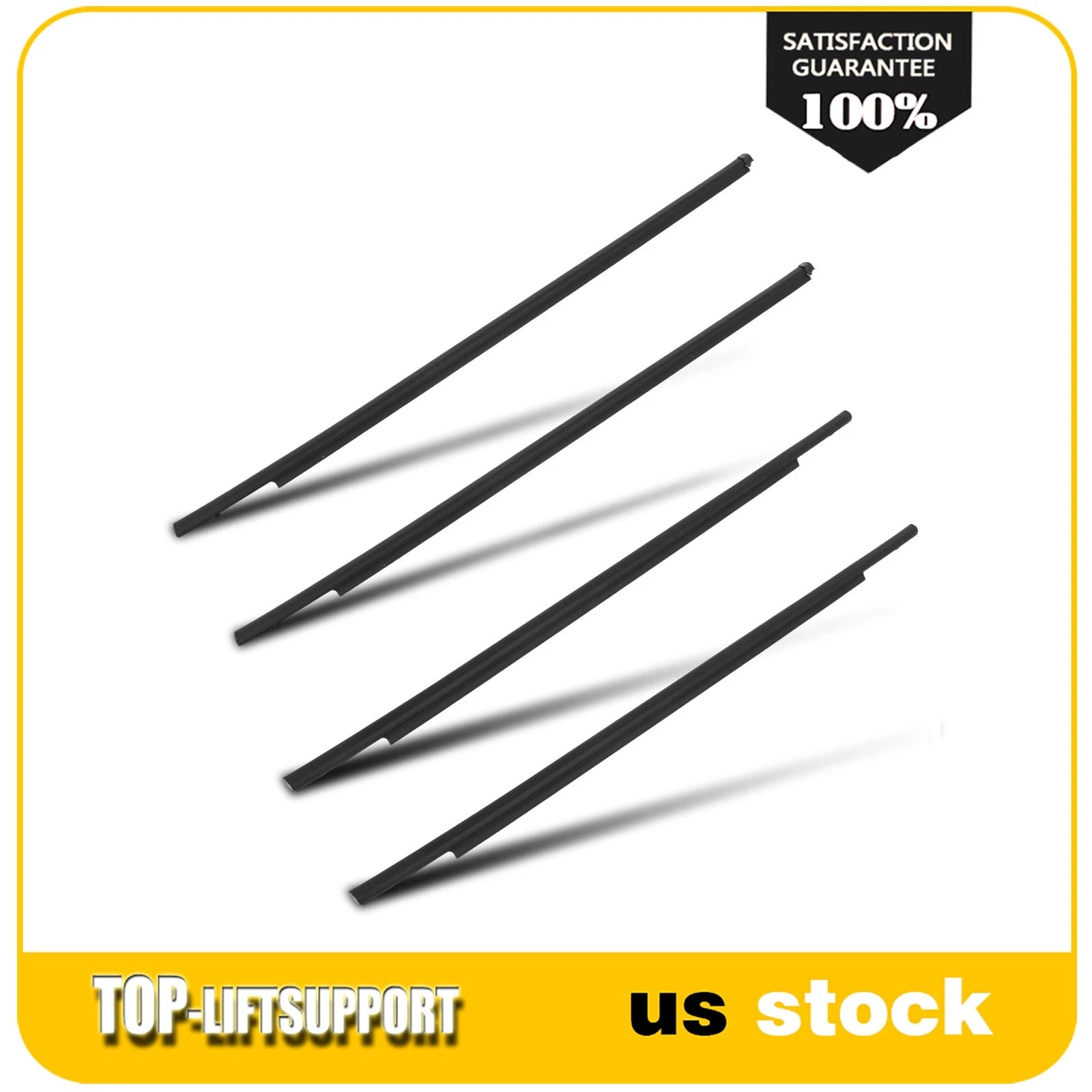 Set of 4 Door Window Weatherstrip Seal Belts for Mitsubishi Outlander Sport