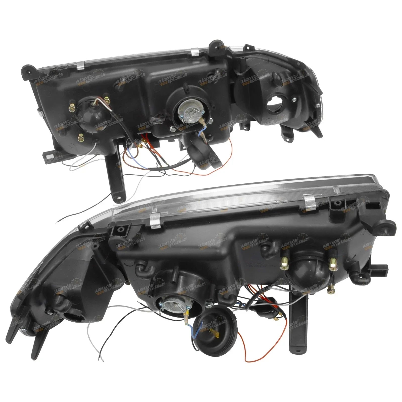 Black Halo Headlights with LED for Landcruiser FJ80R FZJ80 (1990–1992)