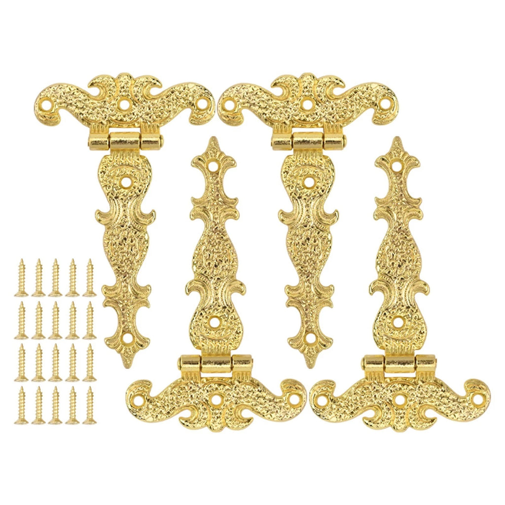 Set of 4 Zinc Alloy Antique T Hinges for Various Applications