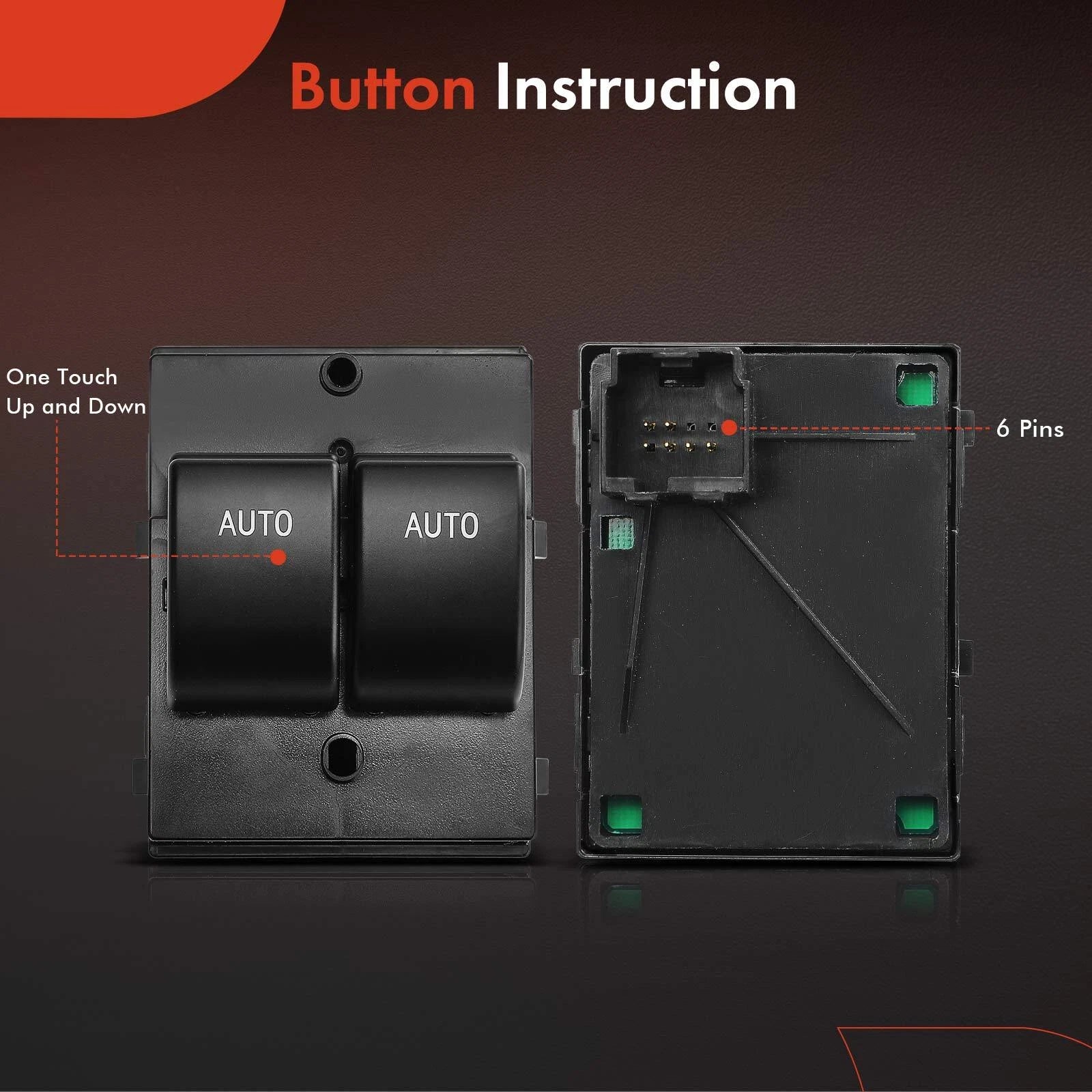 Front Left Power Window Switch for Ford Mustang (2010-2014)