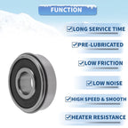 6201NR2RS Deep Groove Ball Bearing for Scooter Skateboard (12x32x10mm)