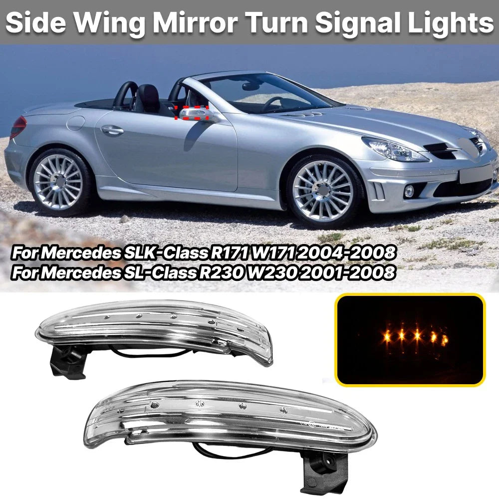 Turn Signal Side Mirror Lights LED for Mercedes-Benz SL/SLK R171/W171/W230