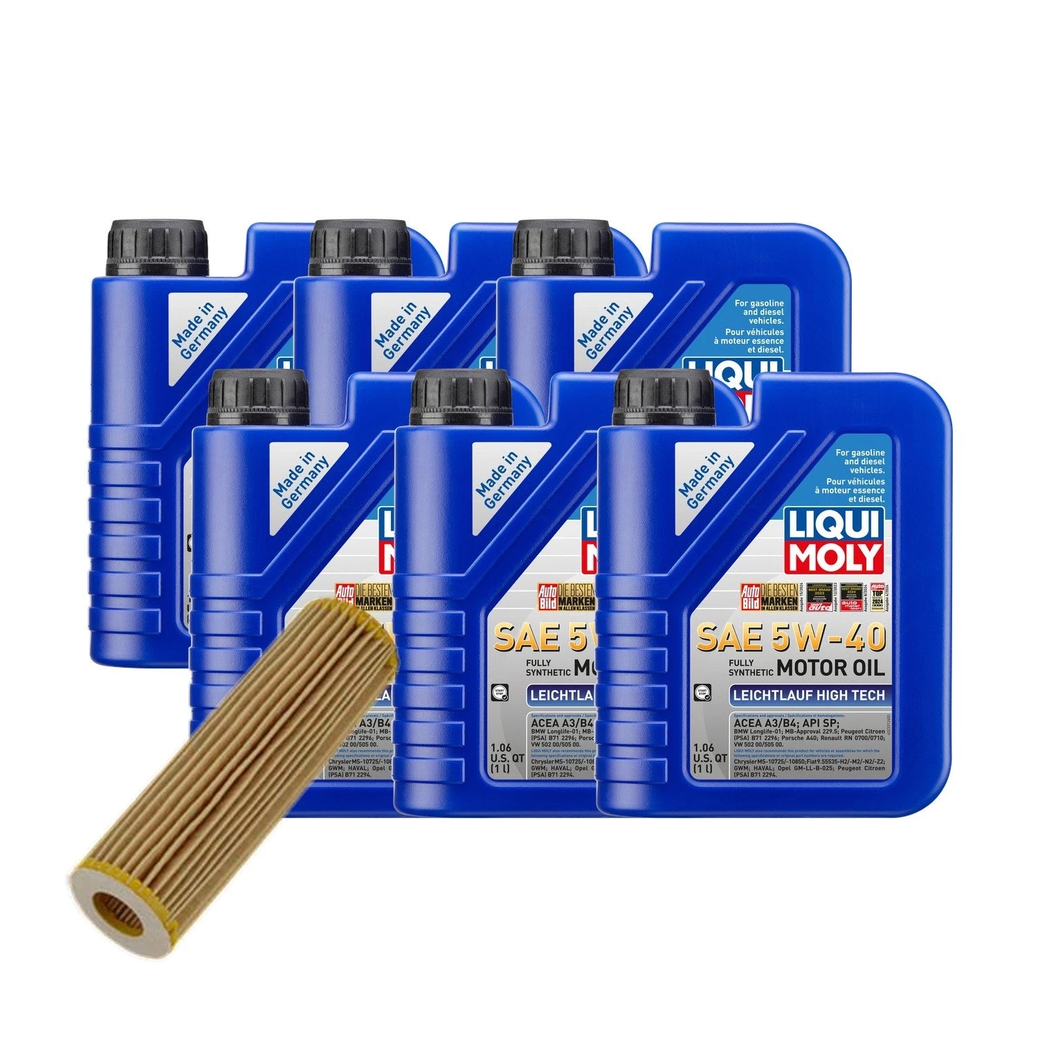 Oil Change Kit 6L Liqui Moly Leichtlauf 5W40 for Mercedes M271 (2003–2012)