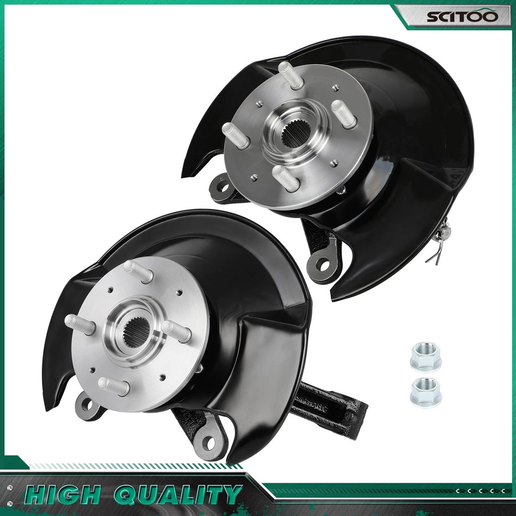 Pair Front Wheel Hub & Bearing Knuckle Assembly for Honda Civic (2003–2005)