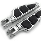 Set of 2 Chrome Flat Wing Footpegs for Harley FXBB FXBR FXBRS FXLR (2018–Later)