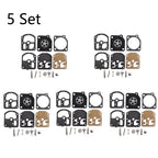 Set of 5 Carburetor Repair Rebuild Kits for Zama C1S-M8 C1S-M9 C1S-M12 C1S-M13 RB-10