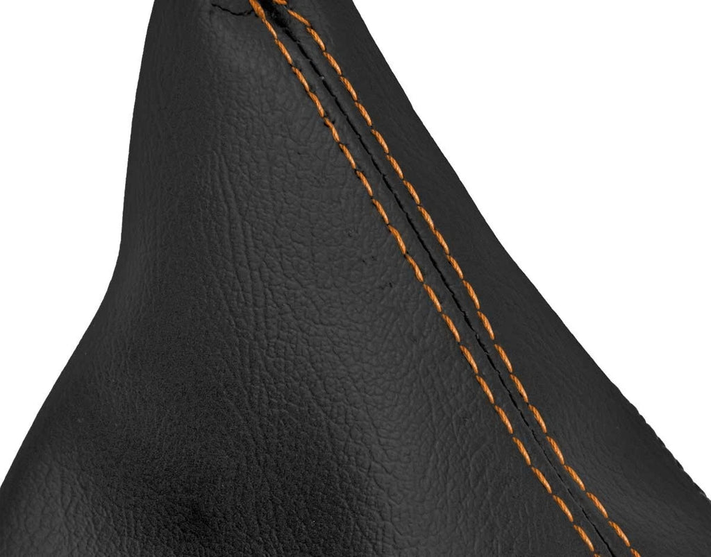 Leather Manual Shift Boot Cover for Ford Mustang (1987–1993) Orange Stitch