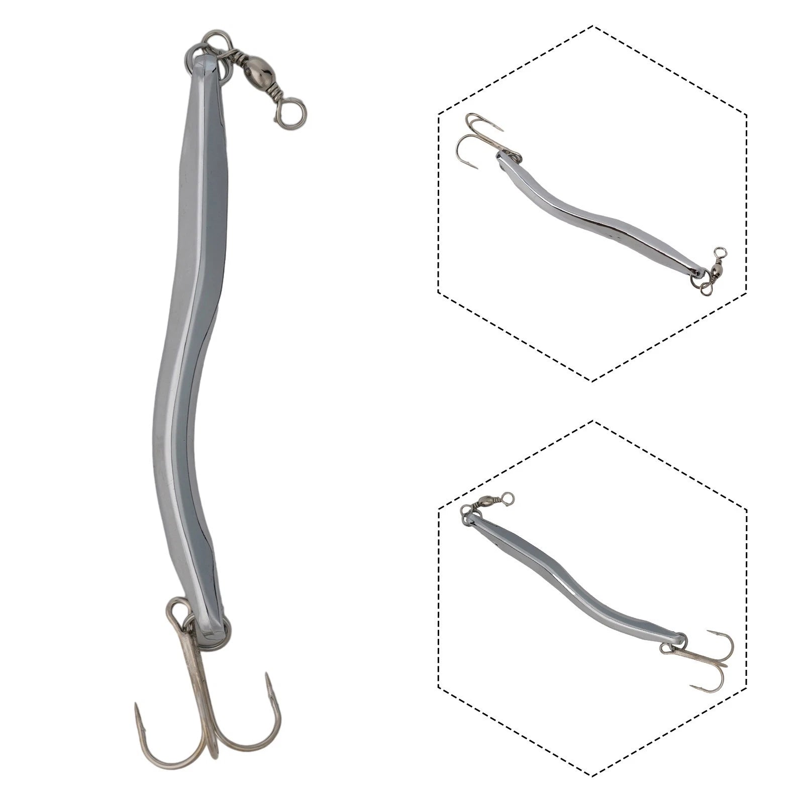 Fishing Lure for Sea Pollock Mackerel (Cebar Silver Bar Style)
