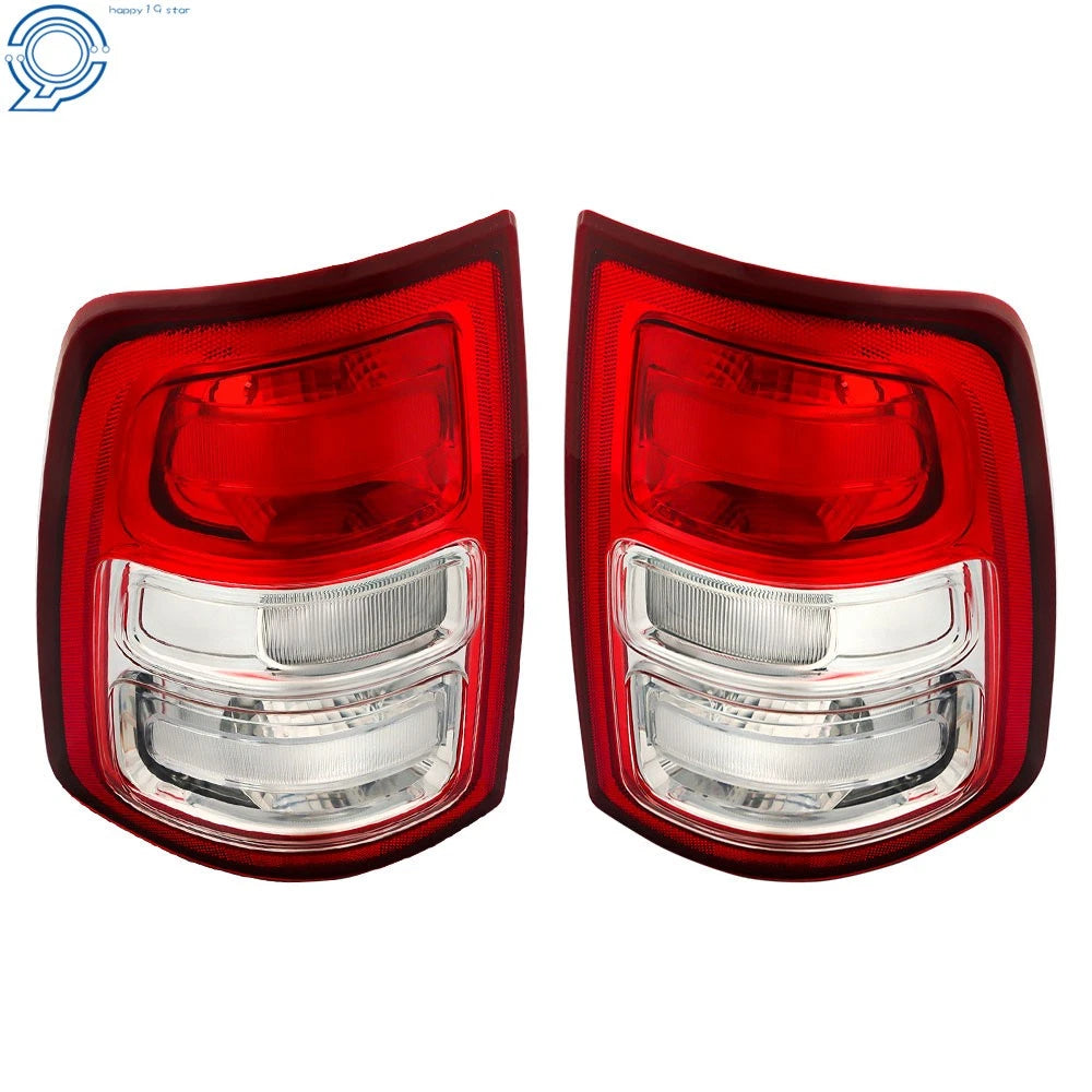 Set of 2 Tail Lights for Dodge Ram 2500 (2019–2022) with Chrome Bezel