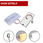 2X Clear Lens Switchback LED Parking Turn Signal Light for Ford Bronco (1969–1977)