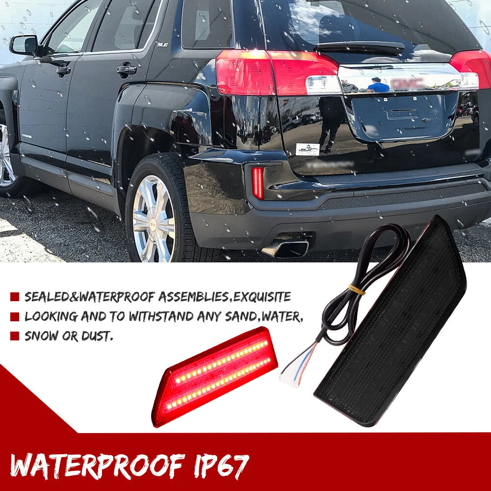 Smoked Rear Bumper Reflector LED Tail Lights for GMC Terrain (2016–2017)