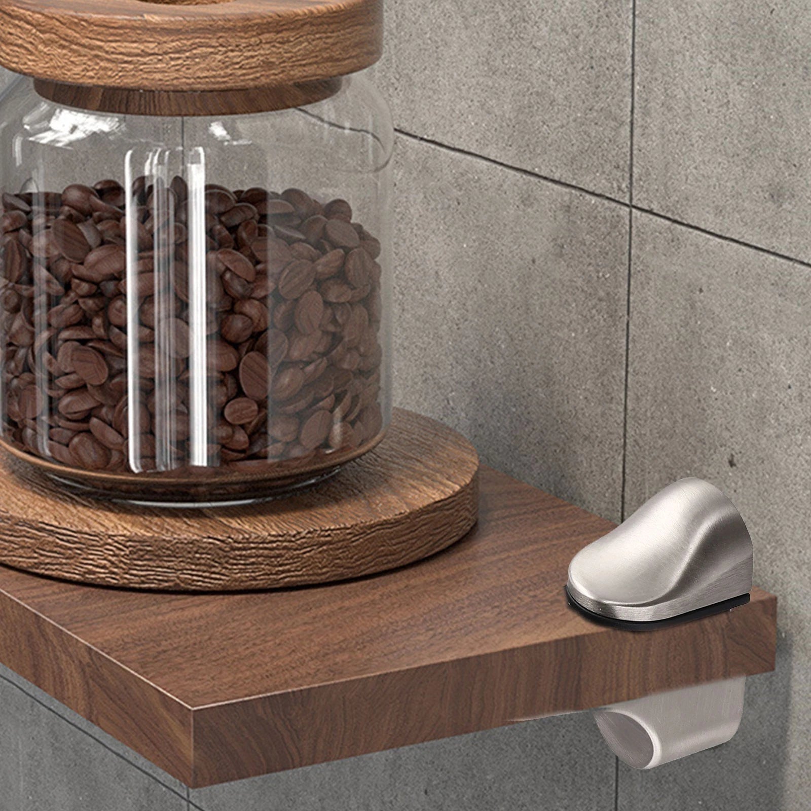 Adjustable Glass Shelf Bracket for Bookshelves and Display Shelves