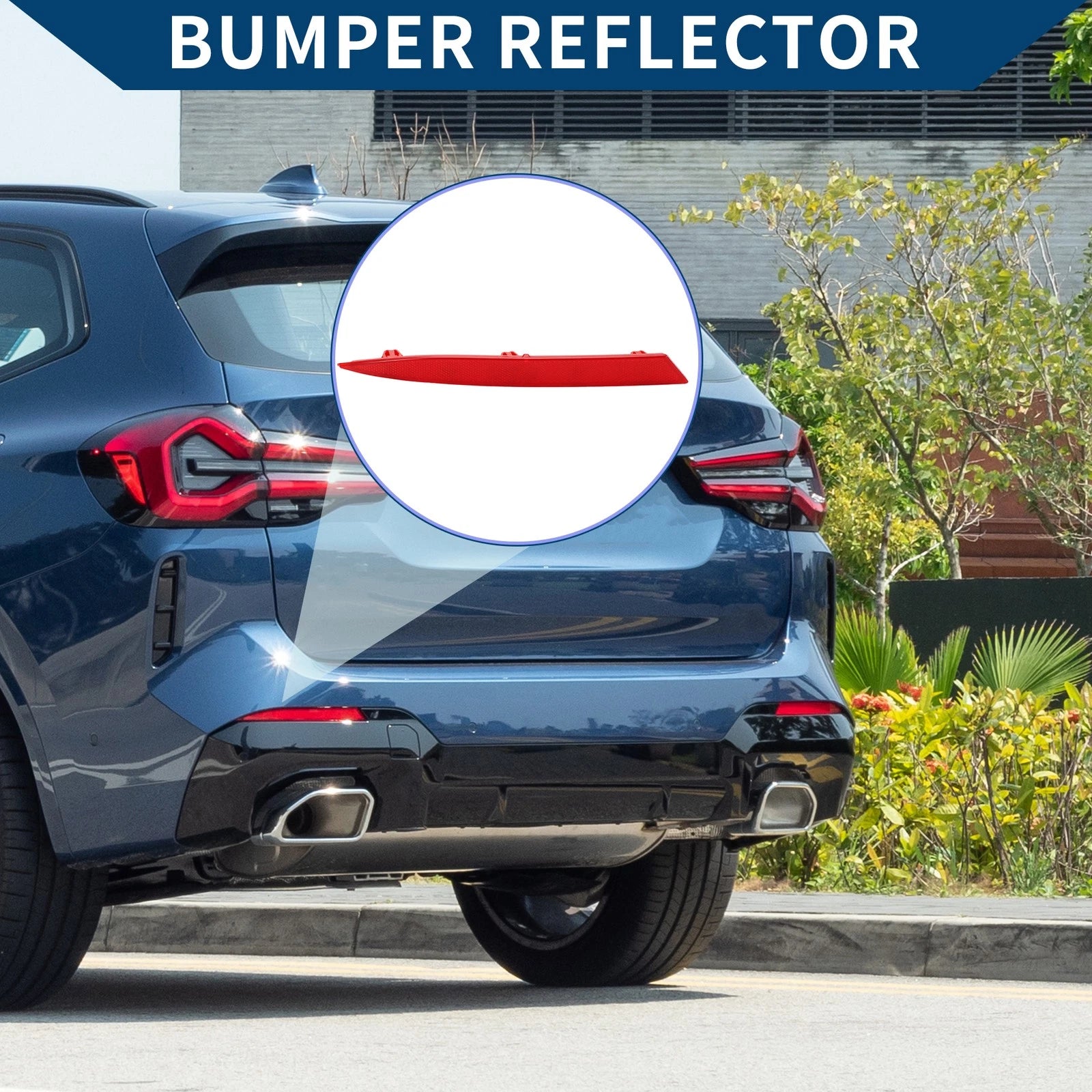 Bumper Reflector No. 63148083833 for BMW X3 (2022–2024) Red Rear Left