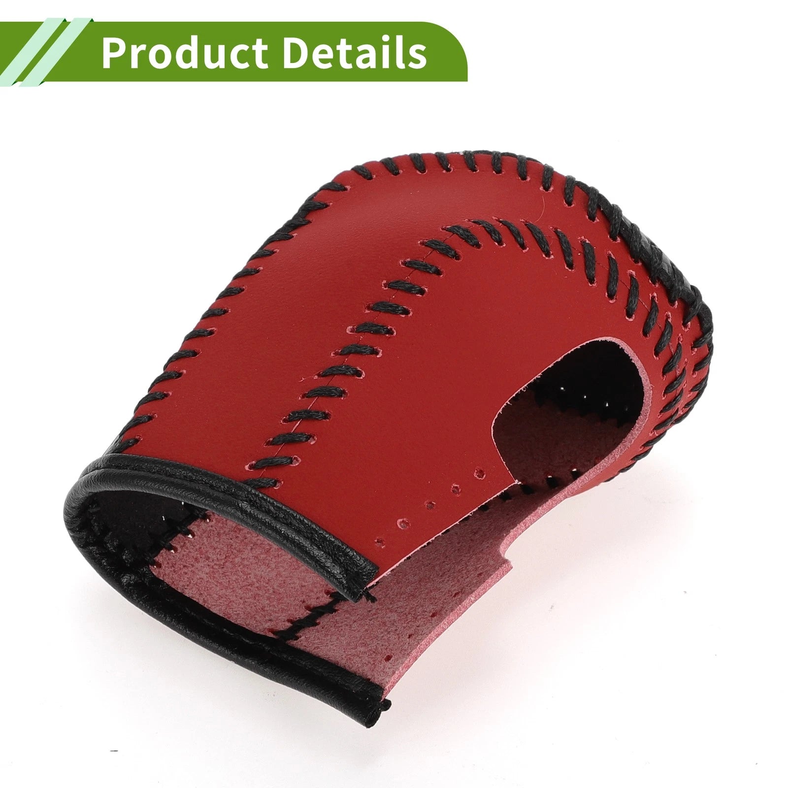 1 Pcs Gear Shift Knob Cover for Honda Civic (2016–2021) Black Carbon Fiber Red