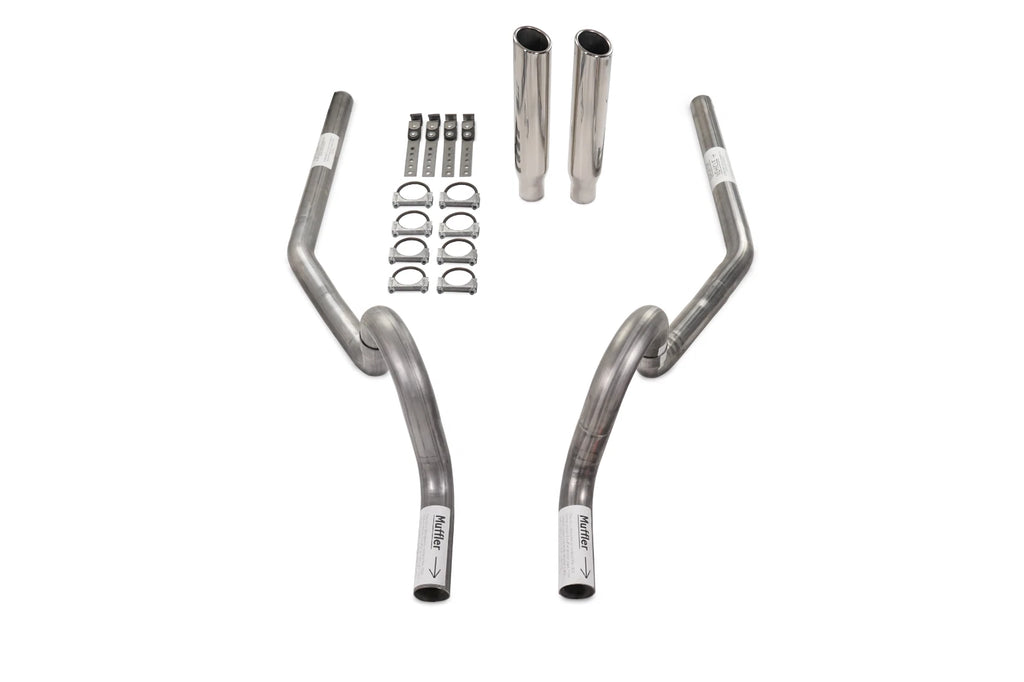2.5" Dual Exhaust Kit for GM A Body (1964–1972) No Muffler Rear Exit RC Tip