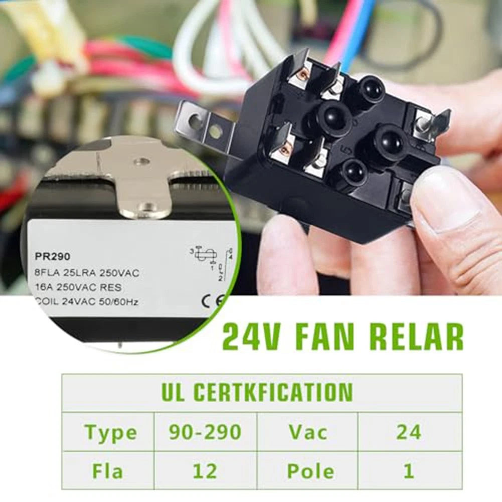 24V AC Fan Relay for HVAC Systems (Printed Wiring Diagram)