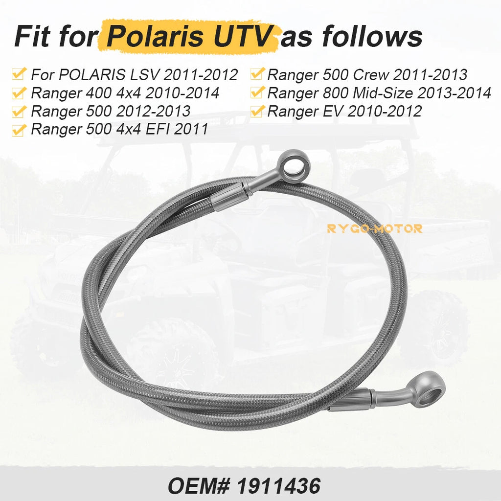 Front Left Brake Hose Line for Polaris Ranger 400/500/800/EV/Crew (2006–2019)