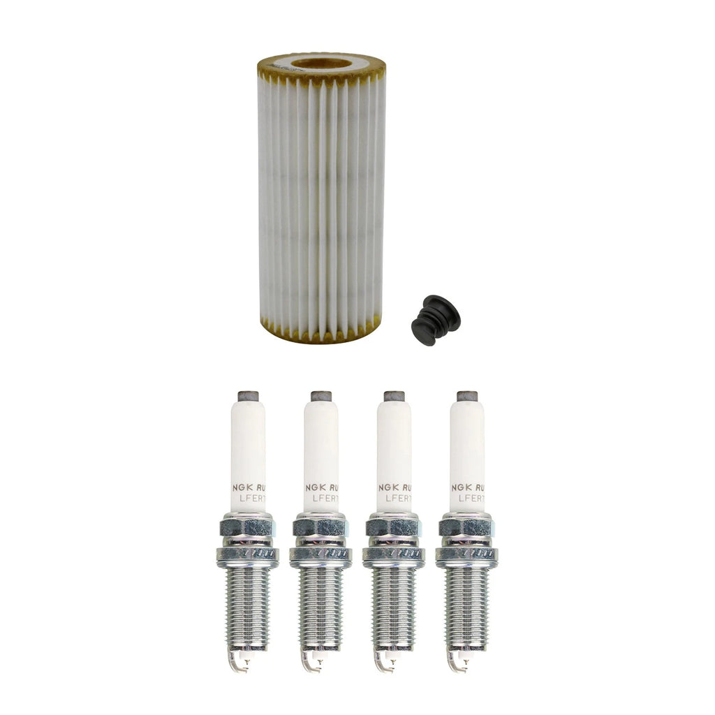 Wix Engine Oil Filter & NGK Spark Plugs Set for Audi A3 A6 TT Quattro, VW Beetle Golf