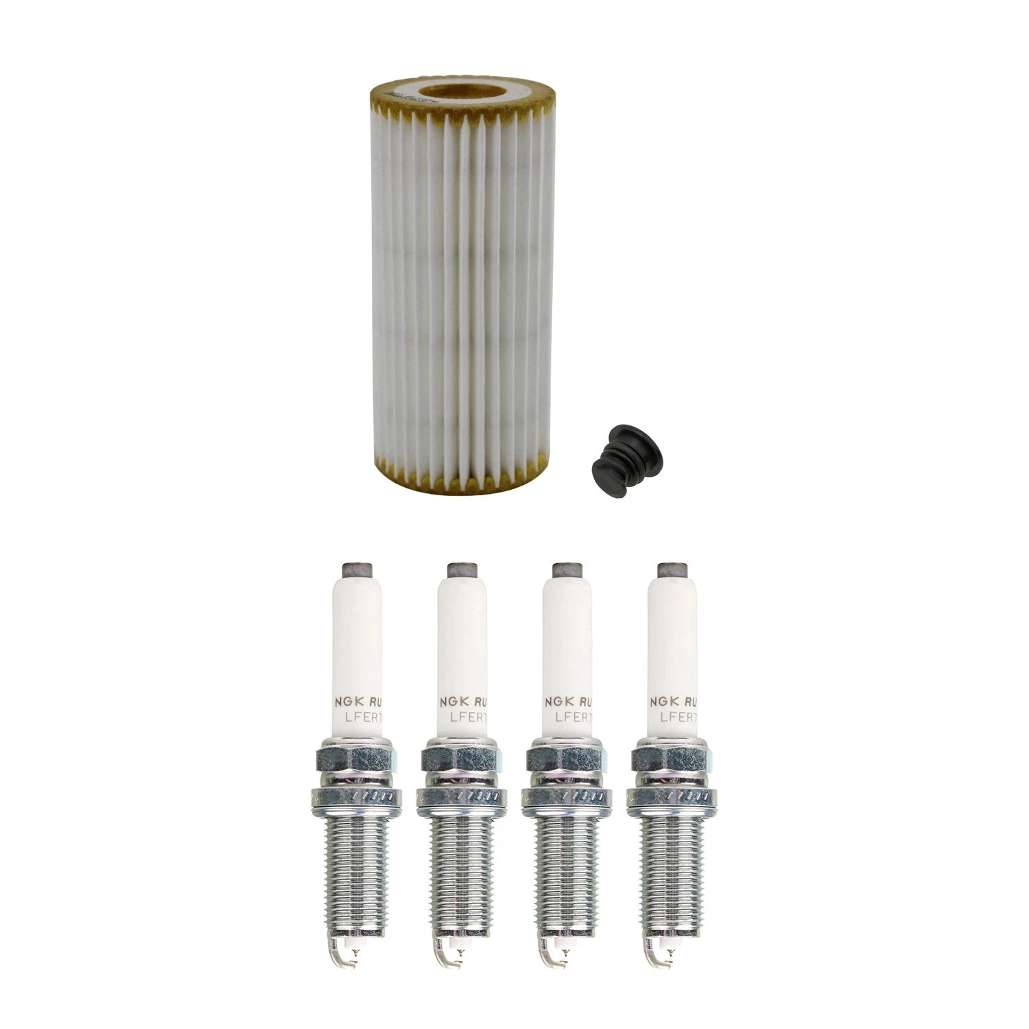 Wix Engine Oil Filter & NGK Spark Plugs Set for Audi A3 A6 TT Quattro, VW Beetle Golf