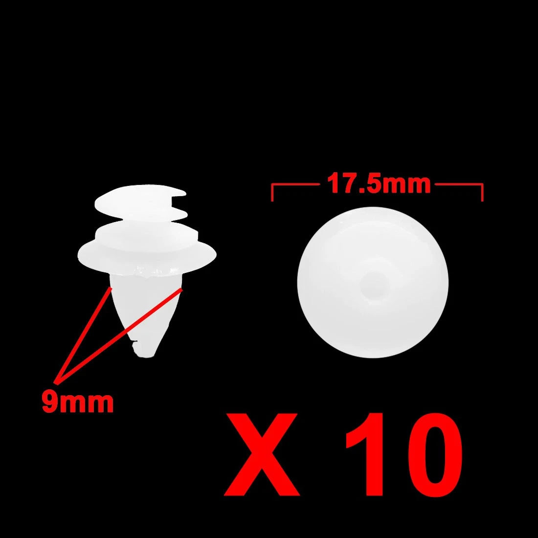 10Pcs Plastic Rivets Clips 51411973500 for BMW 