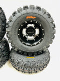 Set of 4 Raceline Rims & Sunf A027 Offroad Tires for Yamaha Banshee Raptor 700 YFZ450