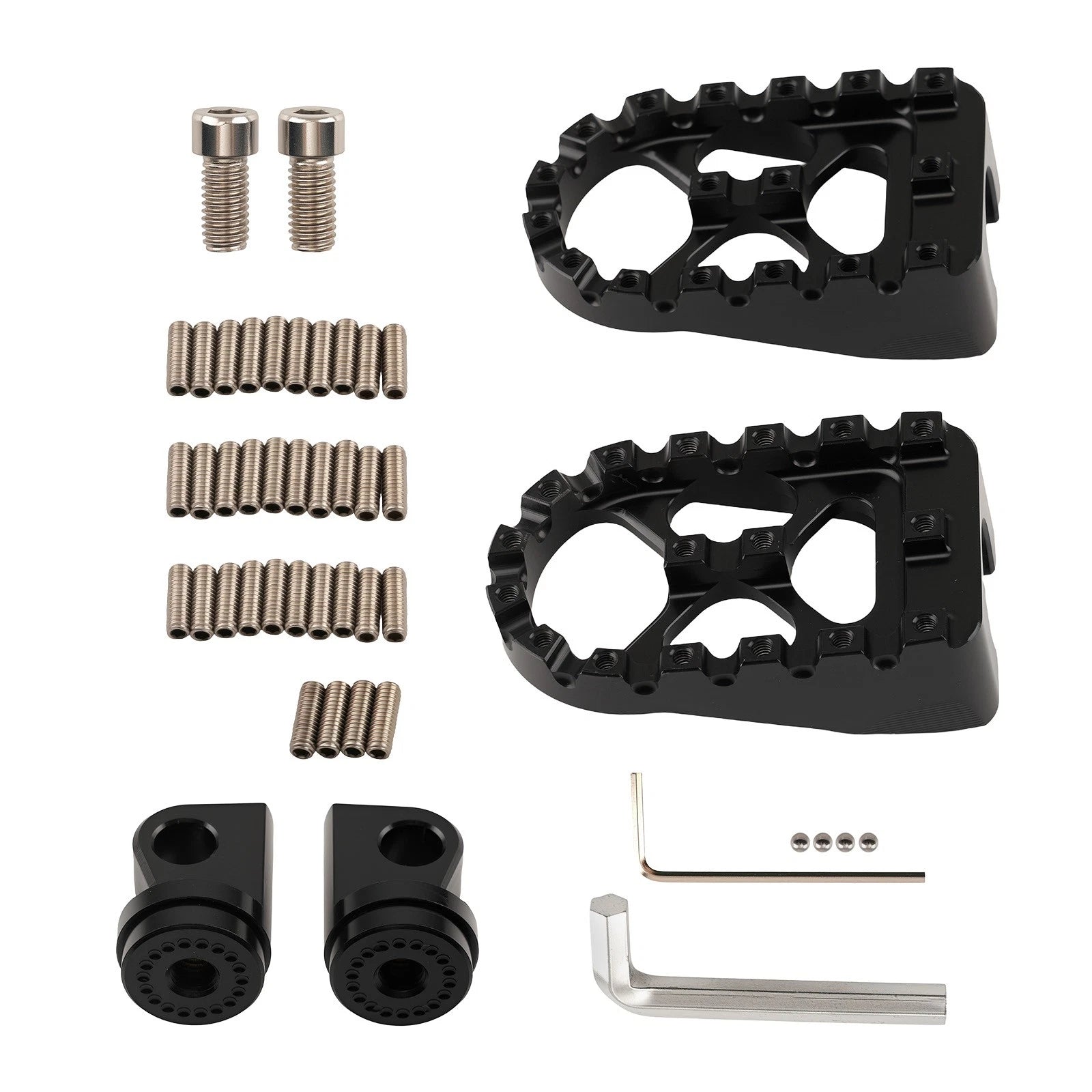 Black CNC Wide Fat Foot Pegs for Harley Dyna Sportster