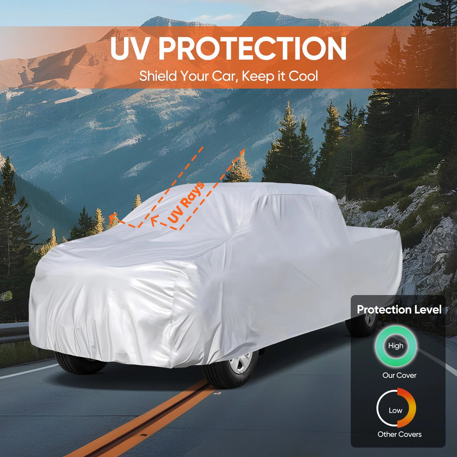 Pickup Truck Cover Outdoor Waterproof UV Rain Dust Protection
