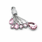 Pink Crystal Diamond Water-Drop Hanging Keychain for Ram (2011-2024)