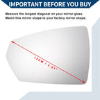 Left Side Mirror Glass Replacement for Volkswagen Polo (2017–2023)