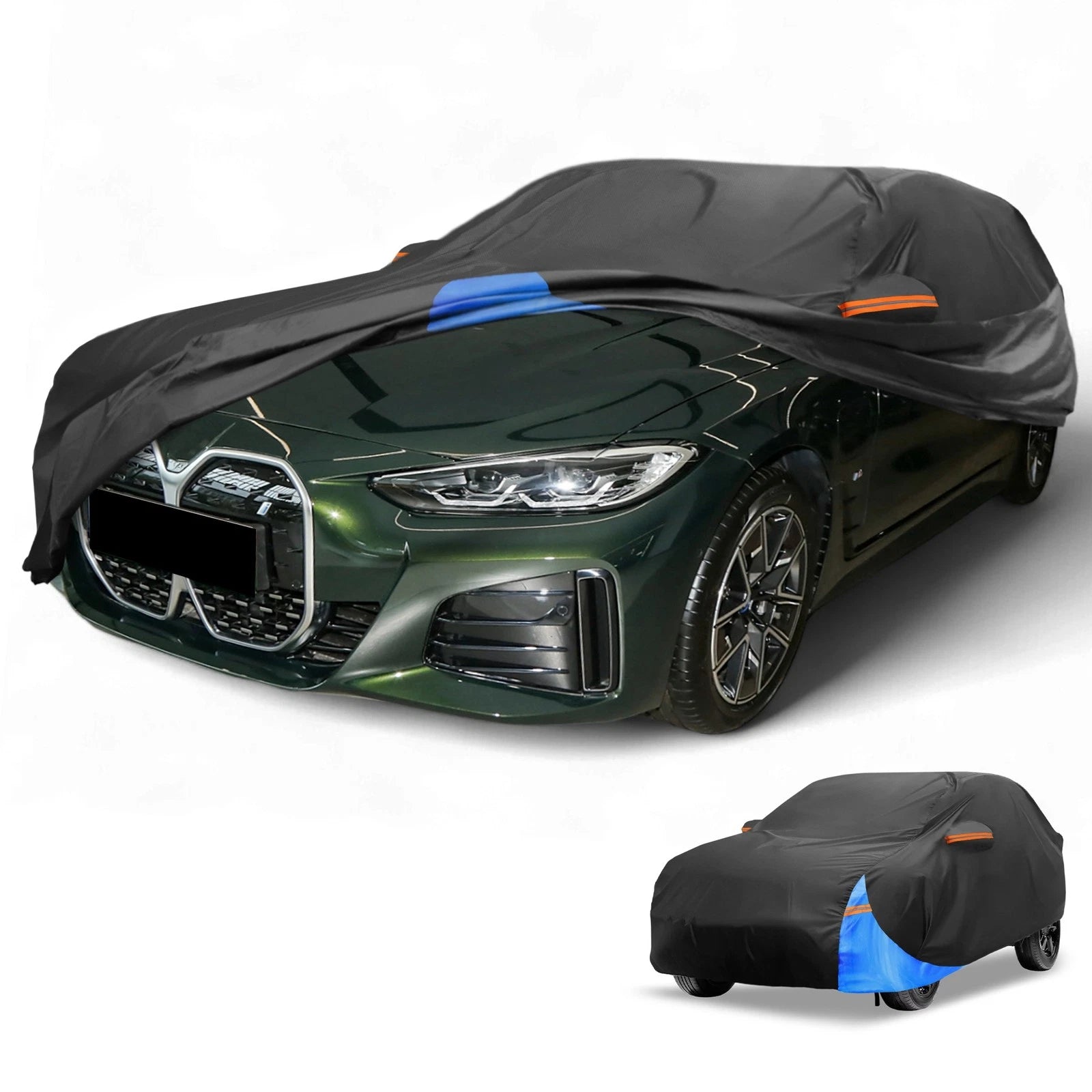 Car Cover Waterproof for BMW i4 (2022–2024) 210D-PU Black Blue