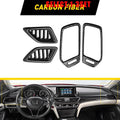 Set of 4 Dashboard Air Vent Outlet Covers for Honda Accord (2018–2022) Carbon Fiber Trim