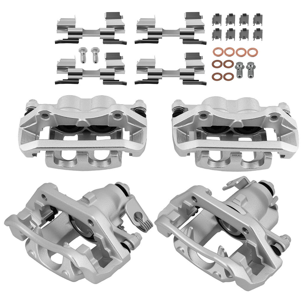 Set of 2 Front Rear Disc Brake Calipers w/Bracket for Ford Taurus (2013-2019)
