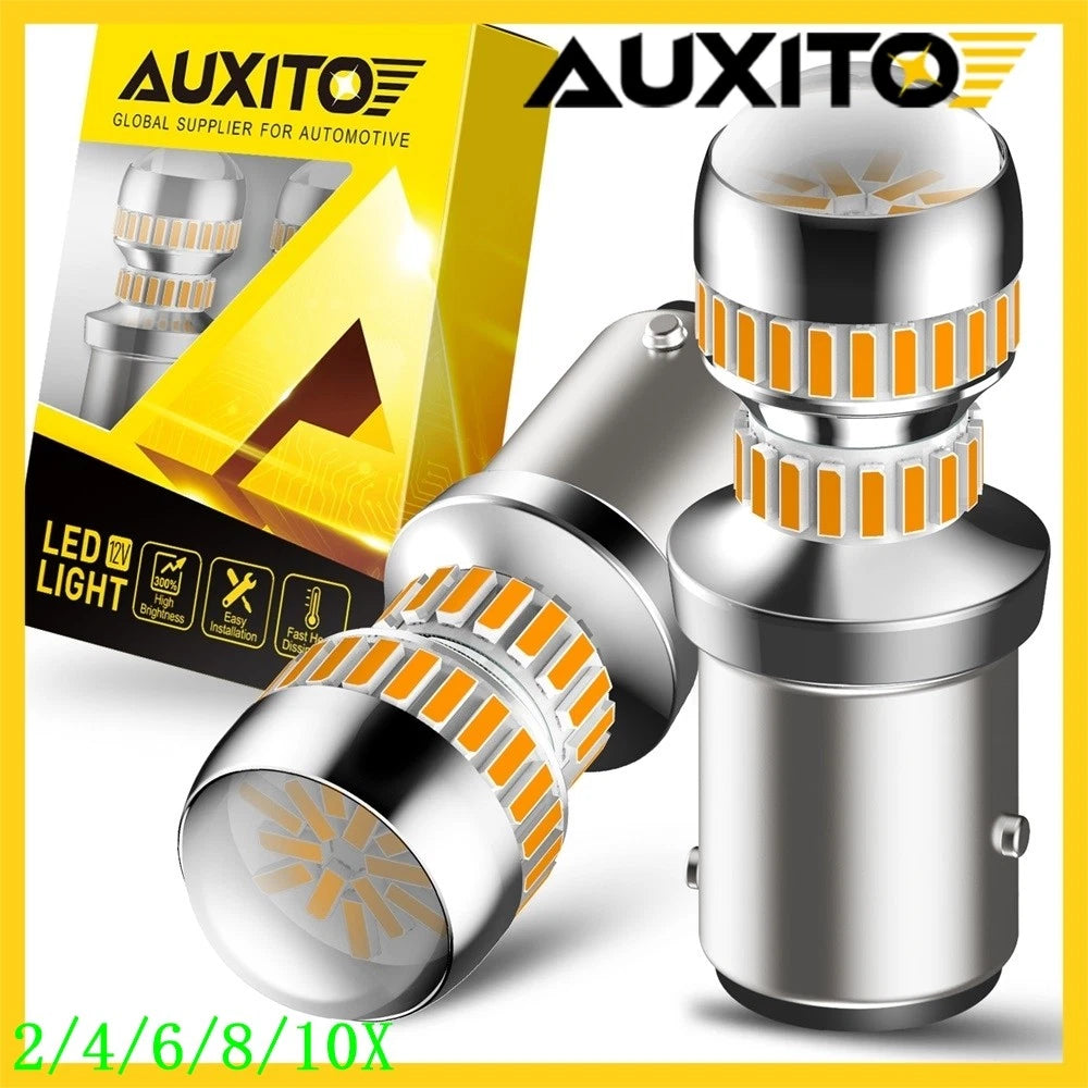 2X Bright Amber LED Turn Signal Brake Tail Light Bulb for Make Model