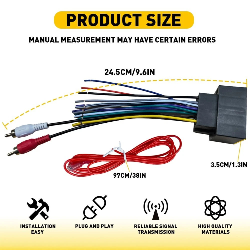 Car Radio Stereo Harness Adapter for Chevy Equinox GMC Yukon (2005–2019)